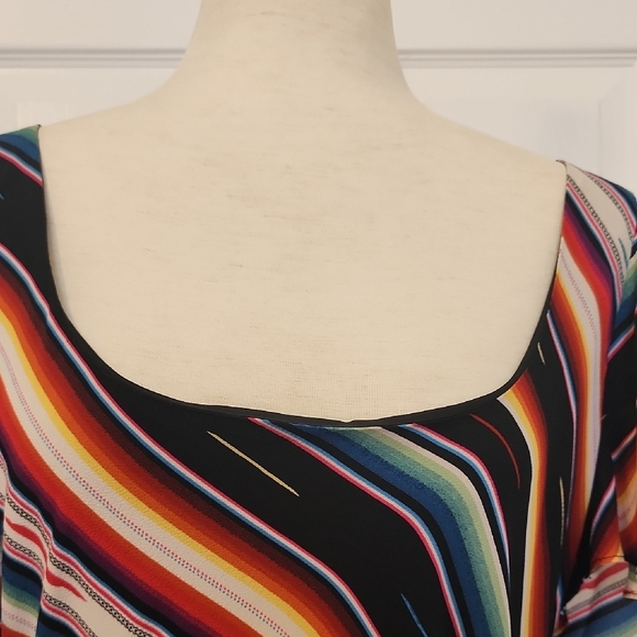 Colorful Striped Midi Dress - Picture 4 of 16
